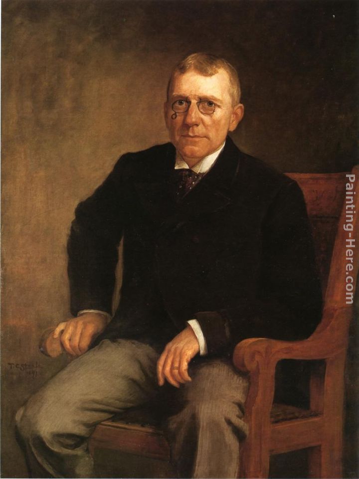 Portrait of James Whitcomb Riley painting - Theodore Clement Steele Portrait of James Whitcomb Riley art painting